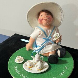 Annalee Doll China Tea Party Set on Display /97 Vintage Handcrafted Sailor Dress